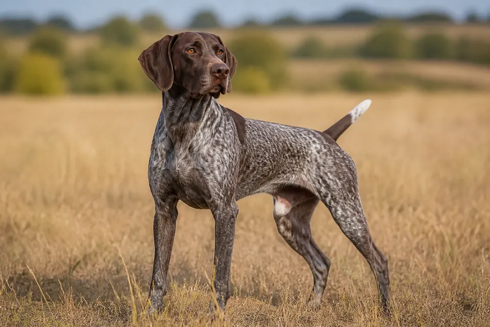German Short- Haired Pointing Dog犬 · 正面